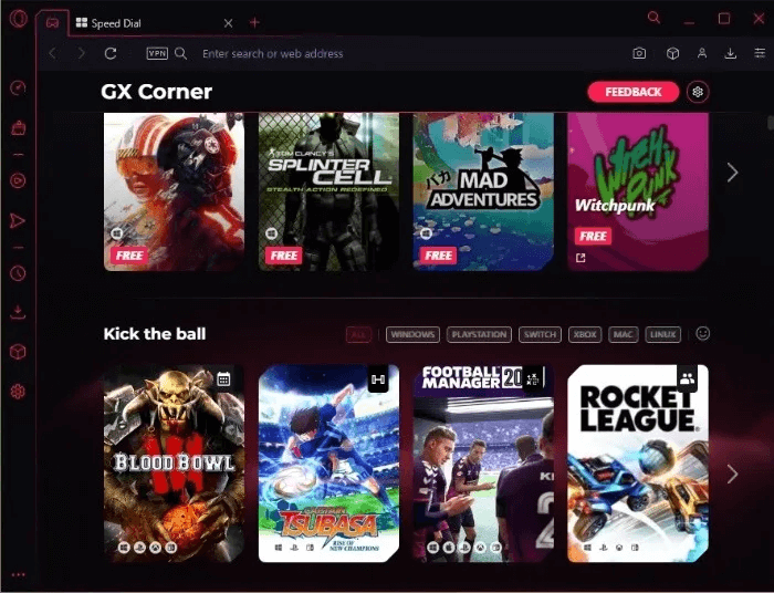 Gaming-browsers-opera-gx-gx-corner.jpg أفضل متصفحات الألعاب على Windows