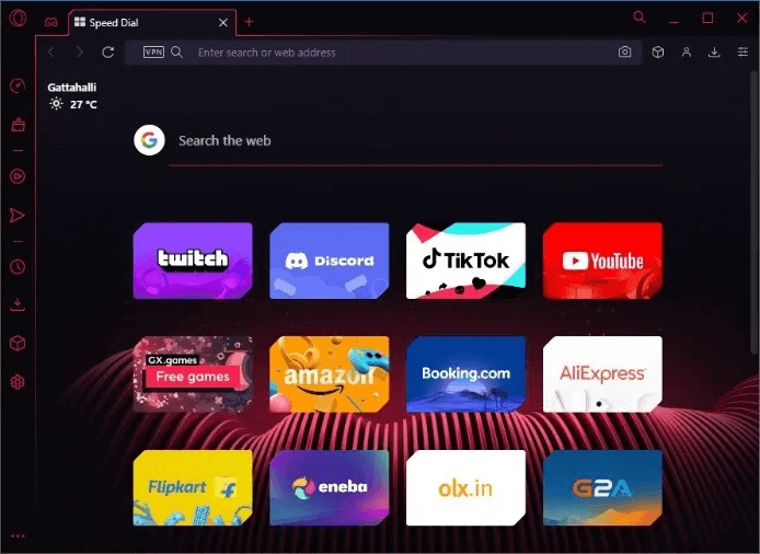Gaming-browsers-opera-gx-home.jpg أفضل متصفحات الألعاب على Windows