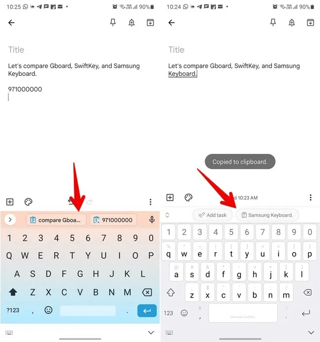 مقارنة بين Gboard و Samsung Keyboard و SwiftKey: أيهما أفضل؟ - %categories