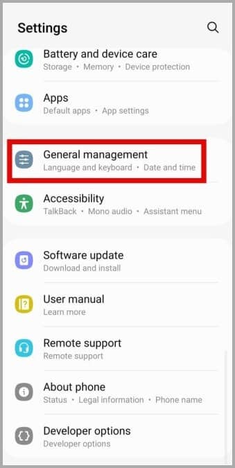 General-Management-on-Android-Phone أفضل 6 طرق لإيقاف تشغيل Wi-Fi تلقائيًا على Android