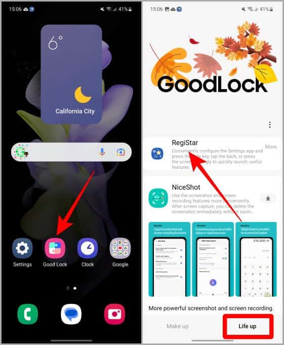 GoodLock-on-Samsung-Galaxy-Phone-2 كيفية إضافة اختصار الإعدادات إلى الشاشة الرئيسية على هواتف Samsung Galaxy