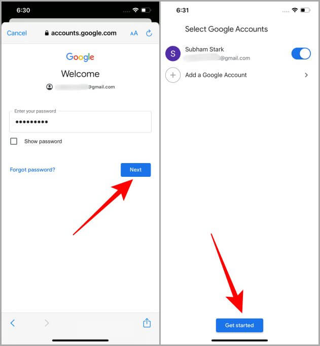 Google-Account-Signed-in-on-iPhone 3 طرق لإضافة تقويم Google إلى iPhone
