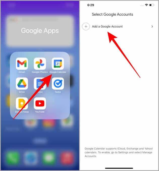 Google-Calendar-App-on-iPhone 3 طرق لإضافة تقويم Google إلى iPhone