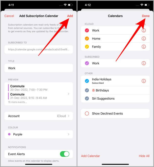 Google-Calendar-added-to-iPhone 3 طرق لإضافة تقويم Google إلى iPhone
