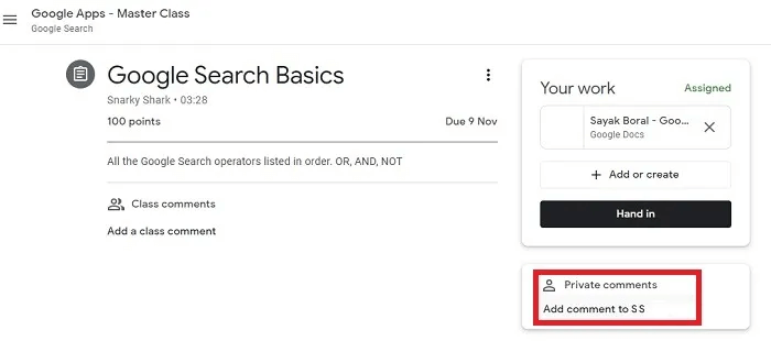 Google-Classroom-Add-Private-Comments.jpg أفضل النصائح والبرامج التعليمية لـ Google Classroom