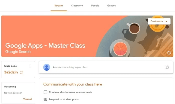 Google-Classroom-Homescreen-of-Class.jpg أفضل النصائح والبرامج التعليمية لـ Google Classroom