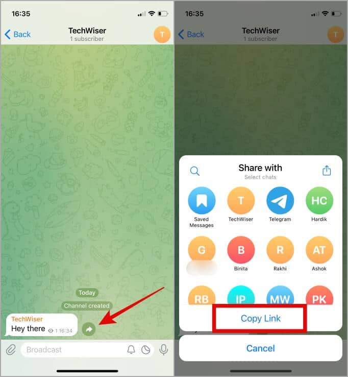 How-to-Copy-Telegram-Profile-link-19 كيفية نسخ ملف تعريف Telegram ، المجموعة ، القناة ، روابط الرسائل