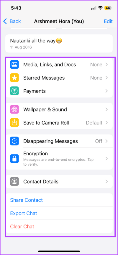 How-to-Manage-Messages-to-Self-on-WhatsApp-1-713x1536-1 كيف تراسل نفسك على WhatsApp من iPhone و Android و الويب و سطح المكتب
