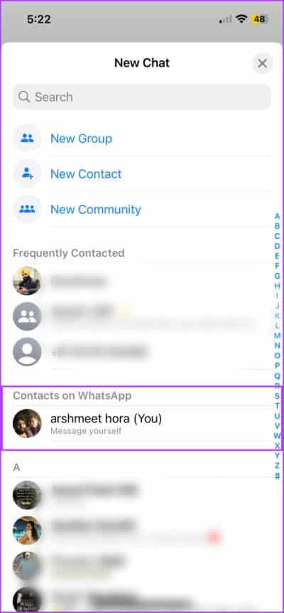How-to-Send-a-Message-Yourself-on-WhatsApp-3-713x1536-1 كيف تراسل نفسك على WhatsApp من iPhone و Android و الويب و سطح المكتب