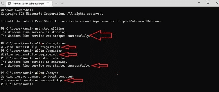 Image-tweet.jpg كيفية إصلاح مشكلة فشل مزامنة الوقت في Windows