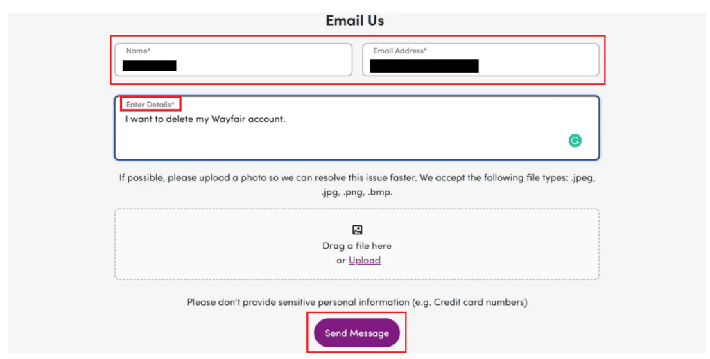 In-the-Enter-Details-field-type-a-deletion-request-and-click-on-Send-Message-1024x518-1 كيفية التخلص من برنامج Wayfair Professional
