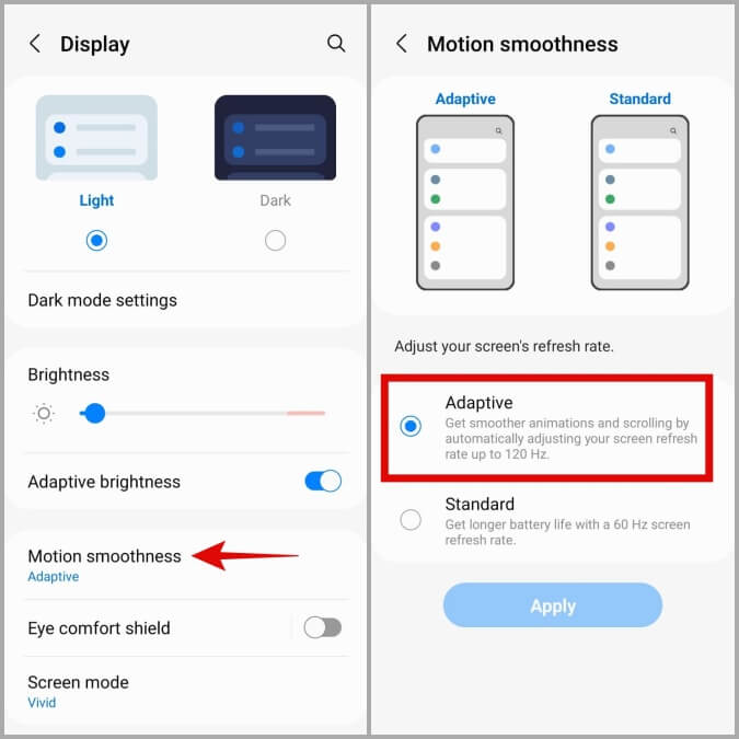 Increase-Refresh-Rate-on-Android-Phone 9 من أفضل الطرق لإصلاح تأخر لوحة مفاتيح Samsung في هواتف Galaxy