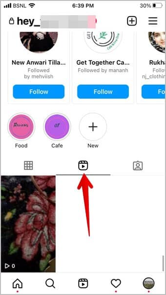 Instagram-Reel-tab كيفية إيقاف تشغيل التعليقات على منشورات أو البث المباشر أو الإعلانات أو الفيديو على Instagram