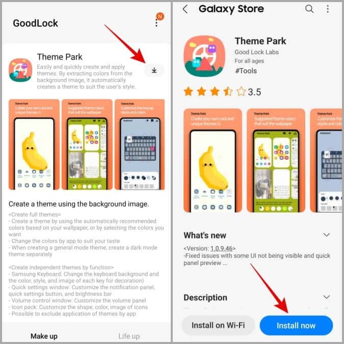 Install-Theme-Park-on-Samsung-Galaxy-Phone كيفية تغيير سمة لوحة مفاتيح Samsung باستخدام وحدات Good Lock