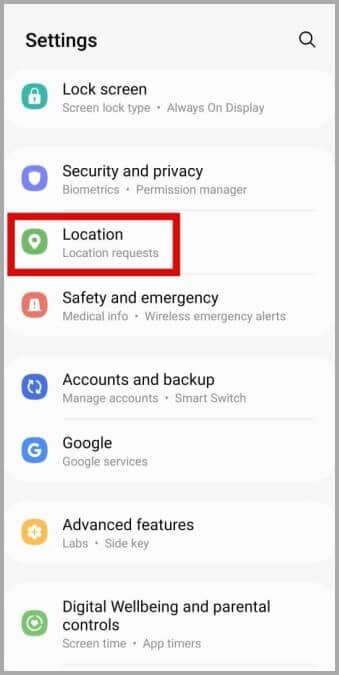 Location-Settings-on-Android أفضل 6 طرق لإيقاف تشغيل Wi-Fi تلقائيًا على Android