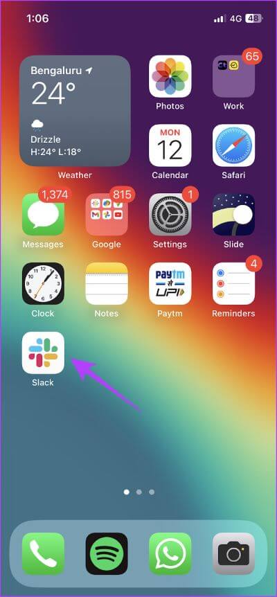 Long-Press-on-App-Icon 8 إصلاحات لعدم تحميل الصور في Slack على iPhone و Android