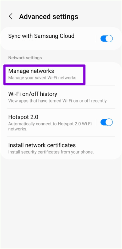 Manage-Wi-Fi-Networks-on-Android-500x1024-1 أفضل 7 طرق لإصلاح عدم اتصال Android بشبكة Wi-Fi تلقائيًا