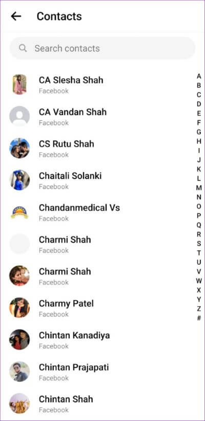 Messenger-Contacts-500x1024-1 أفضل 7 طرق لإصلاح عدك عمل صوت الإشعار على Facebook Messenger