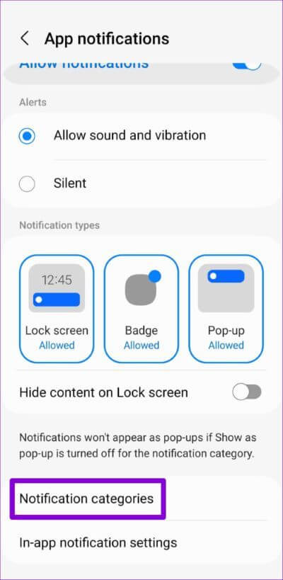 Messenger-Notification-Categories-Android-500x1024-1 أفضل 7 طرق لإصلاح عدك عمل صوت الإشعار على Facebook Messenger