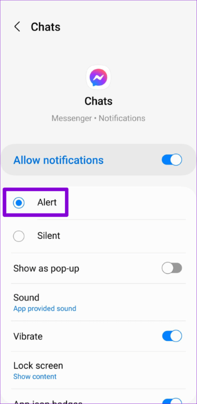 Messenger-Notification-Categories-Sound-Android-500x1024-1 أفضل 7 طرق لإصلاح عدك عمل صوت الإشعار على Facebook Messenger