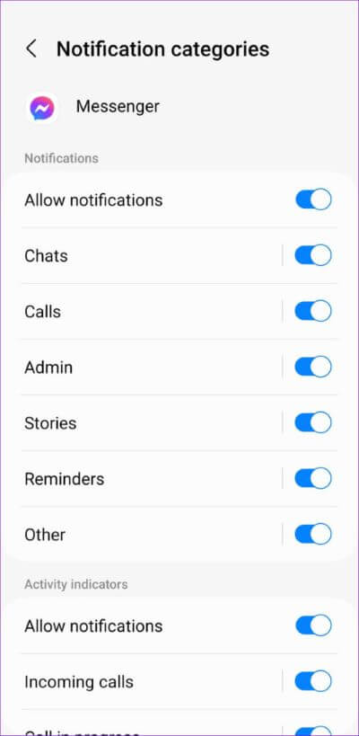 Messenger-Notification-Categories-on-Android-500x1024-1 أفضل 7 طرق لإصلاح عدك عمل صوت الإشعار على Facebook Messenger