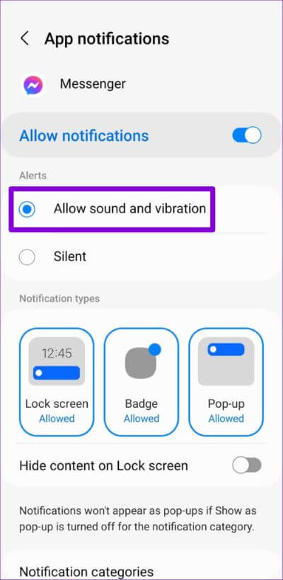Messenger-Notification-Sound-on-Android-500x1024-1 أفضل 7 طرق لإصلاح عدك عمل صوت الإشعار على Facebook Messenger
