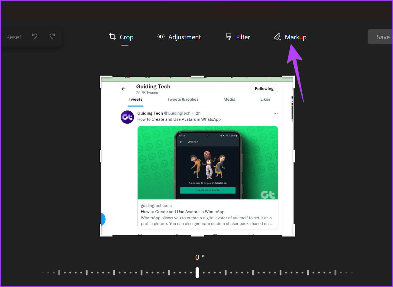 Microsoft-Photos-Edit-Photo-Markup 4 طرق لإضافة أسهم أو نص إلى الصور على Windows
