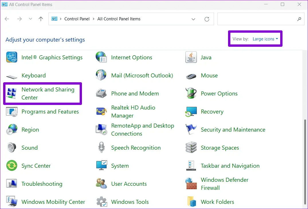 Network-and-Sharing-Center-on-Windows-6 أفضل 6 طرق لعرض قوة إشارة Wi-Fi في Windows 11