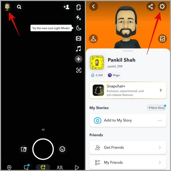 Open-Snapchat-App-Settings-on-Mobile أفضل 8 طرق لإصلاح تأخر تطبيق Snapchat على الهاتف المحمول