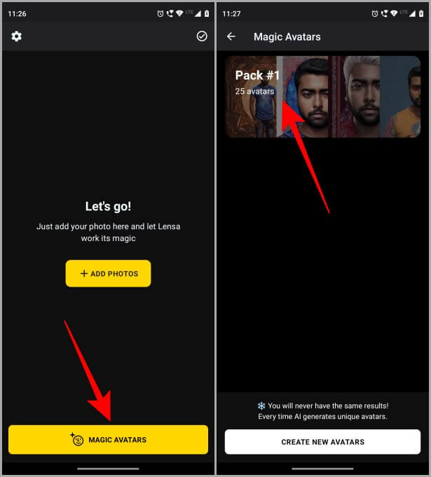 Opening-Magic-Avatars-on-Lensa-AI-on-Android كيفية استخدام Lensa AI لإنشاء صورة رمزية