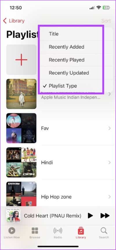 Options-to-Sort-Playlist-474x1024-1 كيفية عمل قائمة تشغيل على Apple Music وفرزها على iPhone