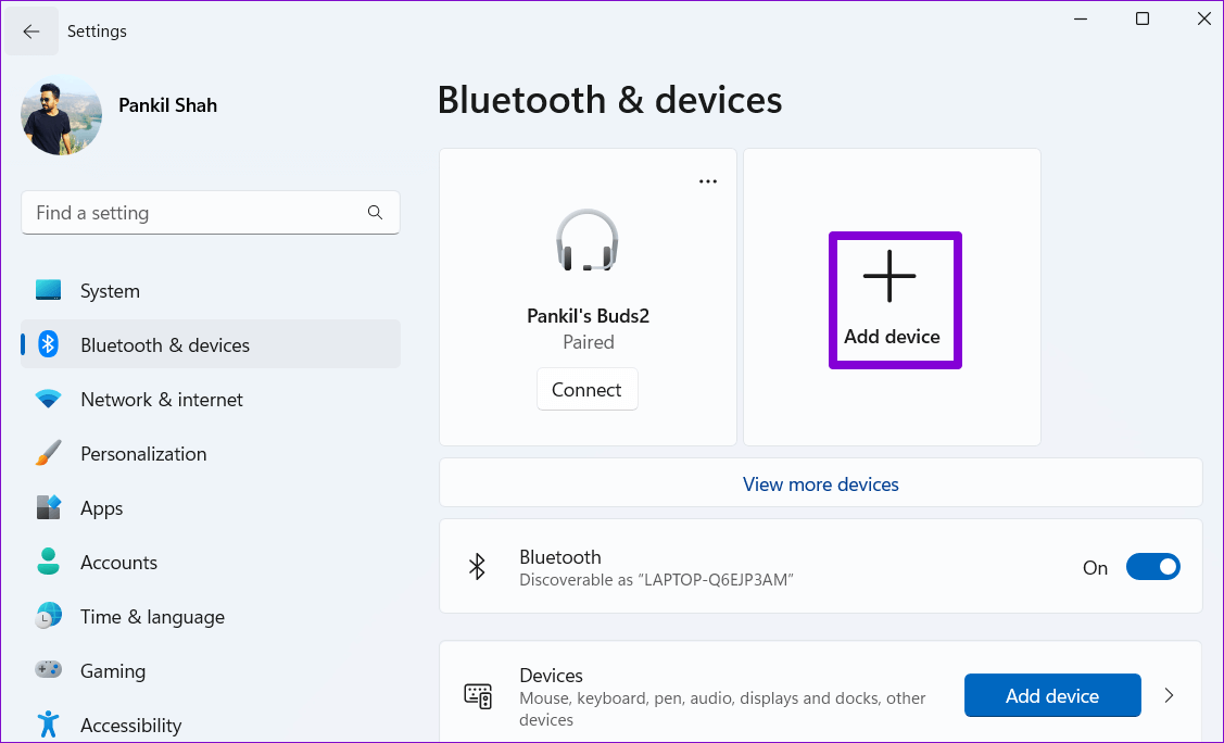 Pair-Bluetooth-Device-1 أفضل 6 طرق لإصلاح جهاز Bluetooth مقترن ولكن غير متصل بنظام Windows 11