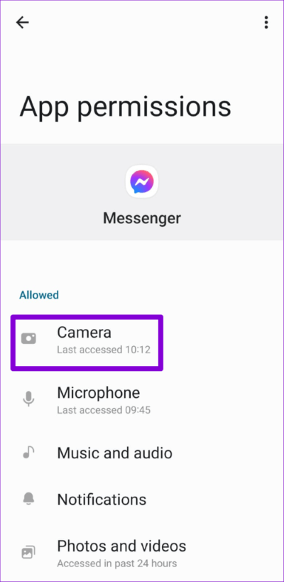Permissions-For-Messenger-500x1024-1 أفضل 7 طرق لإصلاح عدم عمل كاميرا Facebook Messenger على Android و iPhone