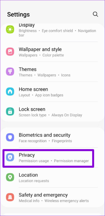 Privacy-Settings-on-Android-2-500x1024-1 أفضل 7 طرق لإصلاح عدم عمل كاميرا Facebook Messenger على Android و iPhone