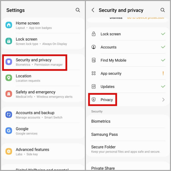 Privacy-Settings-on-Android أفضل 9 طرق لإصلاح عدم عمل كاميرا WhatsApp على نظام Android