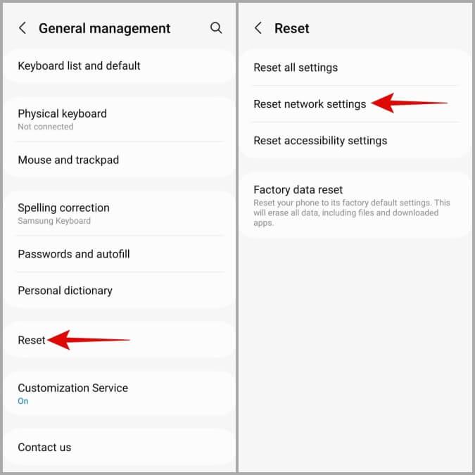 Reset-Network-Settings-on-Android أفضل 6 طرق لإيقاف تشغيل Wi-Fi تلقائيًا على Android