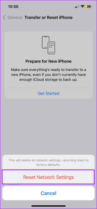 Reset-Network-Settings-on-iPhone-2-1-713x1536-1 ماذا يعني رمز SOS فقط على iPhone و 10 طرق لإصلاحه