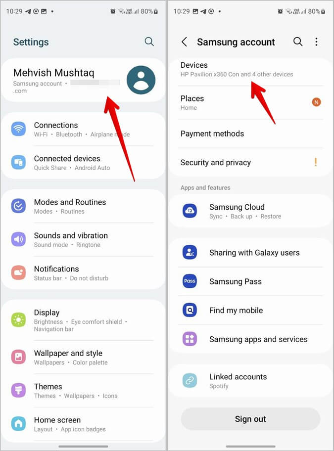 Samsung-Account-Phone-Devices كيفية تسجيل الخروج من حساب Samsung على الهاتف والتلفزيون