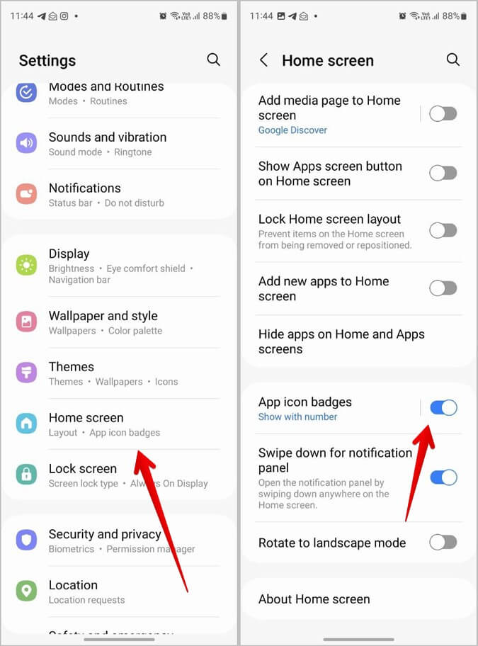 Samsung-App-icon-badges كيفية الحصول على إشعارات WhatsApp على شاشة القفل والشاشة الرئيسية
