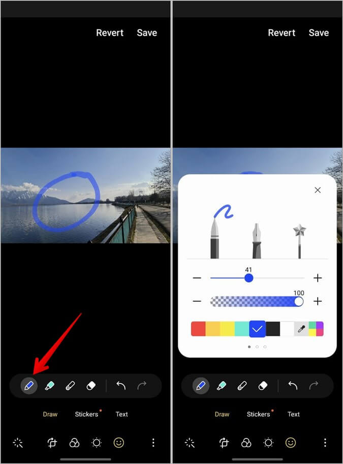 Samsung-Gallery-Edit-Photo-Draw 6 طرق للرسم على صورة على هواتف Samsung Galaxy