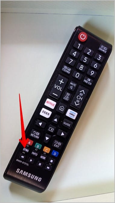 Samsung-Smart-TV-Remote-Settings كيفية توصيل أو تغيير شبكة Wi-Fi على تلفزيون Samsung الذكي