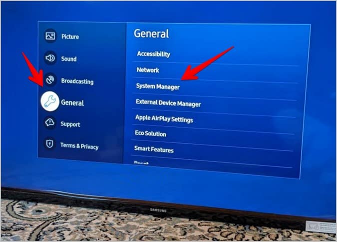 Samsung-Smart-TV-System-Manager كيفية تسجيل الخروج من حساب Samsung على الهاتف والتلفزيون