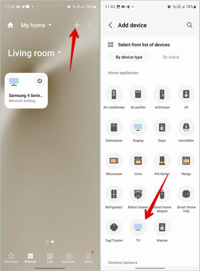 Samsung-SmartTHings-TV-Add كيفية توصيل أو تغيير شبكة Wi-Fi على تلفزيون Samsung الذكي