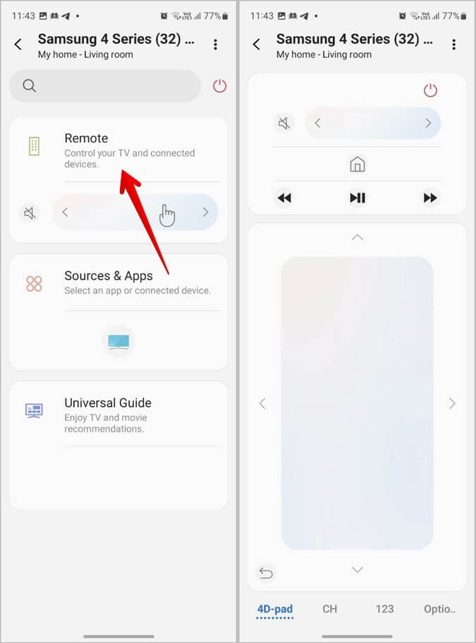 Samsung-SmartTHings-TV-Remote كيفية توصيل أو تغيير شبكة Wi-Fi على تلفزيون Samsung الذكي