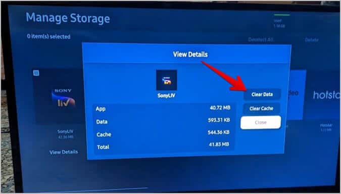 Samsung-TV-App-Clear-Data 11 إصلاح لعدم تثبيت التطبيقات على Samsung Smart TV