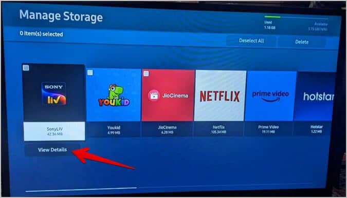 Samsung-TV-App-View-Details 11 إصلاح لعدم تثبيت التطبيقات على Samsung Smart TV