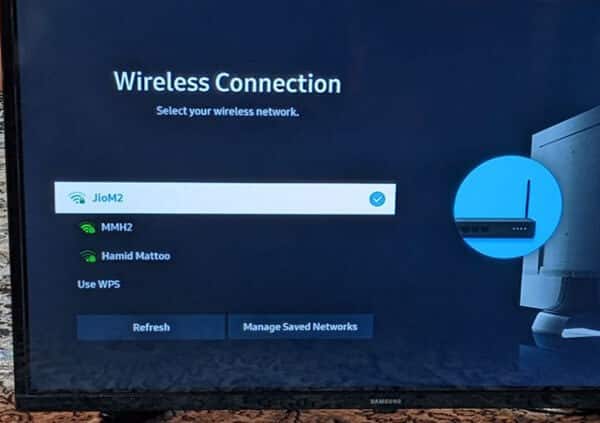 Samsung-TV-Change-Wifi-network كيفية توصيل أو تغيير شبكة Wi-Fi على تلفزيون Samsung الذكي