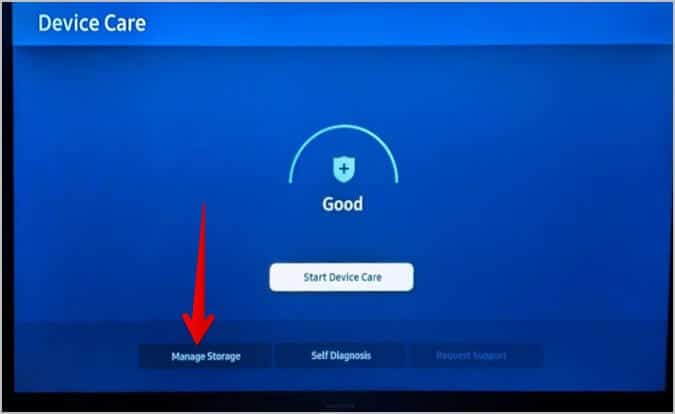 Samsung-TV-Manage-Storage-1 11 إصلاح لعدم تثبيت التطبيقات على Samsung Smart TV