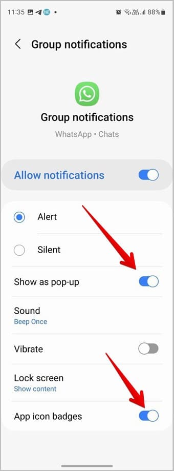 Samsung-WhatsApp-Notifications-App-Icon-Badges كيفية الحصول على إشعارات WhatsApp على شاشة القفل والشاشة الرئيسية