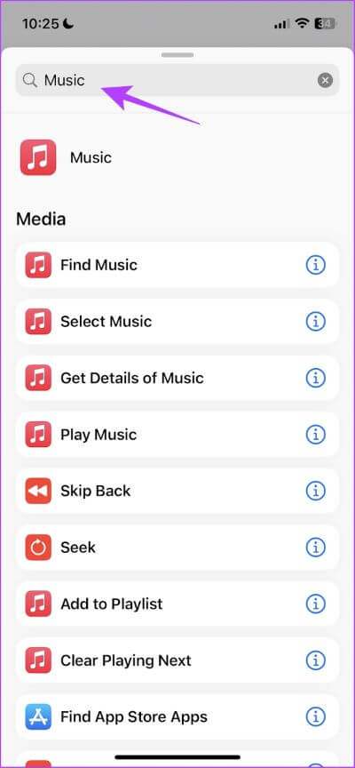 Search-for-Music كيفية عمل قائمة تشغيل على Apple Music وفرزها على iPhone